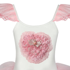 Girls Dress Cute Tutu Dancing Heart Party Size 2-8 Years