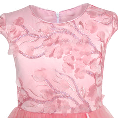 Flower Girls Dress Dimensional Cutting-Edge Skirt Pageant Size 6-12 Years