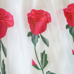 Girls Dress Rose Flower Collar Princess Party Size 5-12 Years