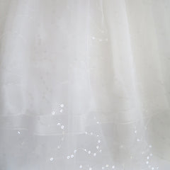 Flower Girls Dress Lace Sequins Sparkling Wedding Bridesmaid Size 5-12 Years