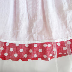 Girls Dress Cartoon Red White Dot Tulle Hem Princess Dress Size 6-12 Years