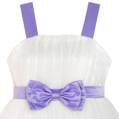 Flower Girl Dress Bow Tie Pageant Wedding Size 3-12 Years