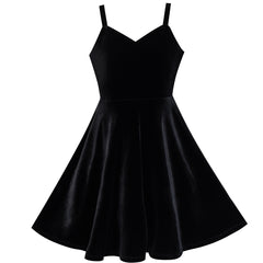 Girls Dress Strap Tank Velvet Party Princess Size 3-8 Years