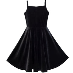 Girls Dress Strap Tank Velvet Party Princess Size 3-8 Years
