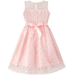 Flower Girl Dress Lace Sequin Flare Wedding Party Size 4-12 Years