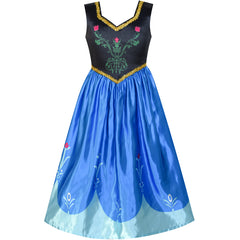 Princess Dress Anna Costume Dress Up Cosplay Cloak Snowflake