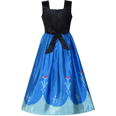 Princess Dress Anna Costume Dress Up Cosplay Cloak Snowflake