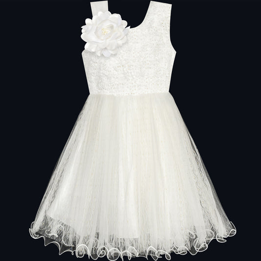 Flower Girl Dress Sequin Bridesmaid Wedding Party Size 5-14 Years