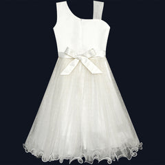 Flower Girl Dress Sequin Bridesmaid Wedding Party Size 5-14 Years