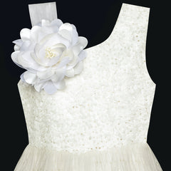 Flower Girl Dress Sequin Bridesmaid Wedding Party Size 5-14 Years