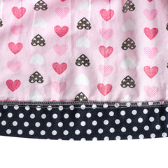Girls Dress Red Heart Bow Tie Dot Summer Sundress Size 4-12 Years