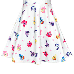 Girls Dress Cartoon Printed Colorful Short Sleeve Dress Size 4-10 Years