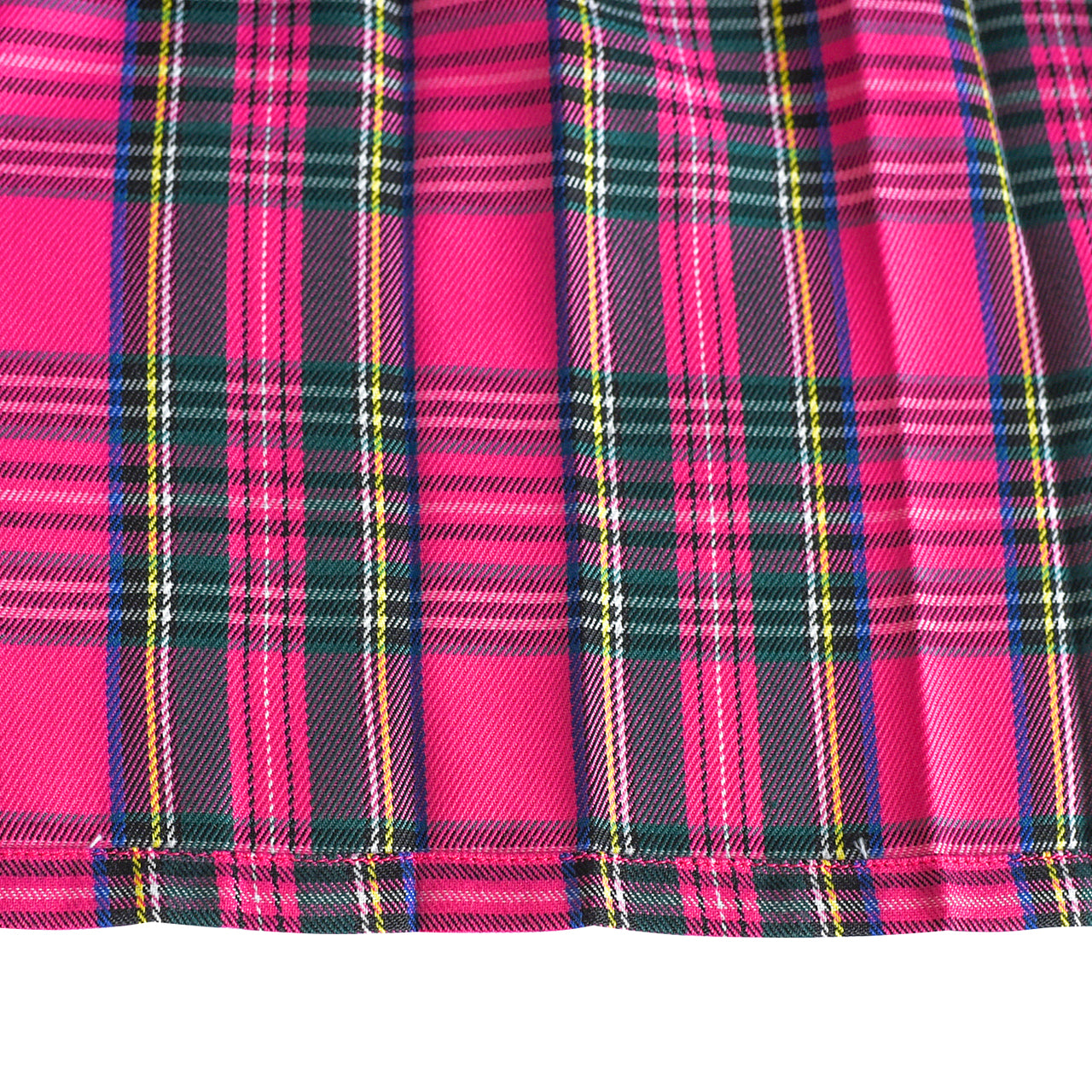 Girls Dress Pink Tartan Button Back School Pleated Hem Size 6-14 Years
