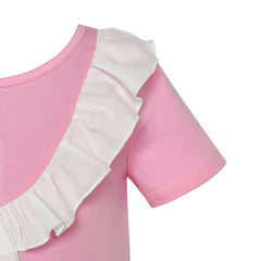 Girls Dress T-shirt Cotton Bird Embroidered Short Sleeve Size 2-8 Years