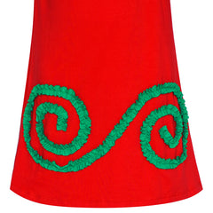 Girls Dress Long Sleeve Christmas Bow Tie Holiday Party Size 2-12 Years