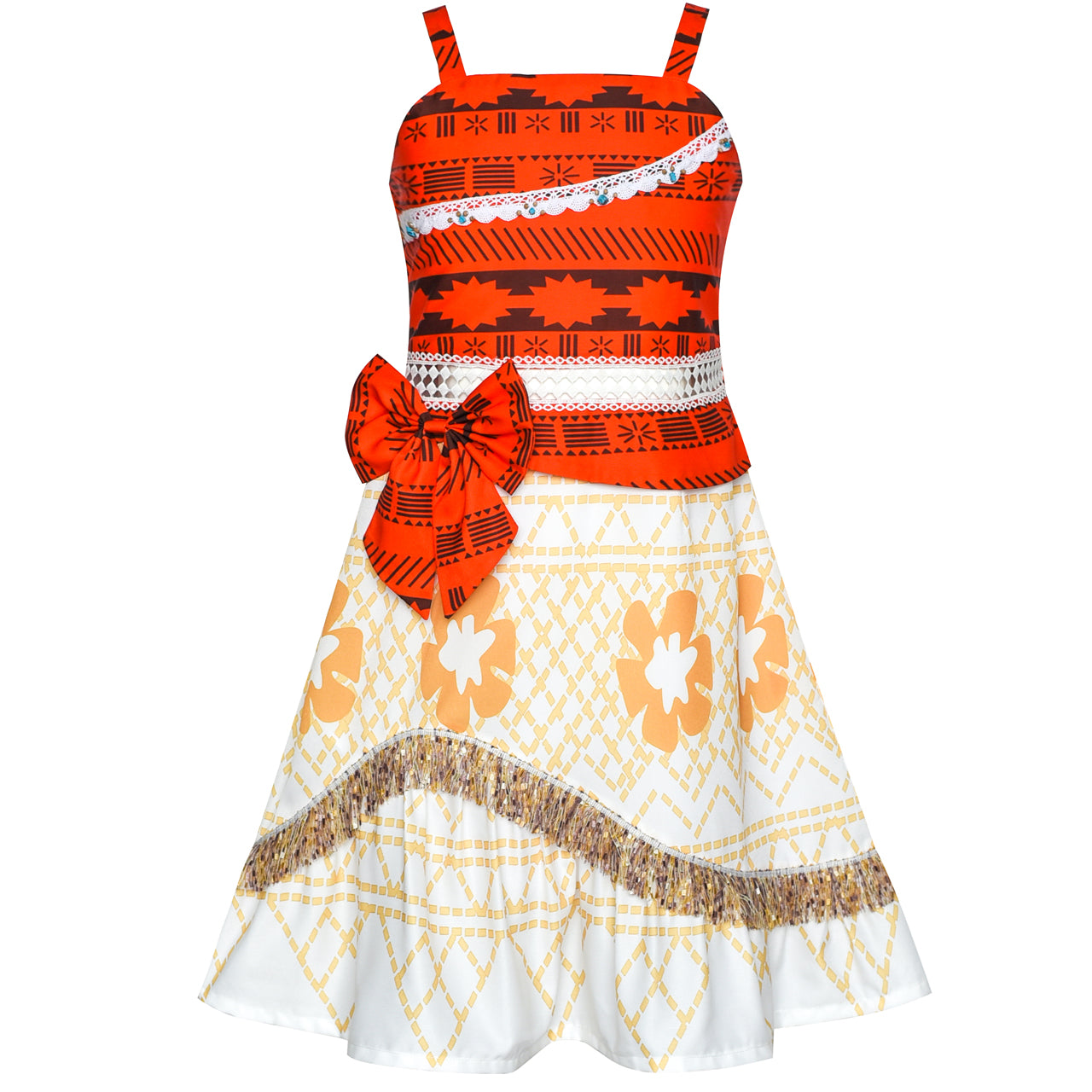Girls Dress Moana Costume Cartoon Cosplay Halloween Princess – Sunny Fashion Girls Dress Moana Costume Cartoon Cosplay Halloween Princess – Sunny Fashion