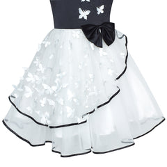 Flower Girls Dress Butterfly Pageant Party Size 6-12 Years