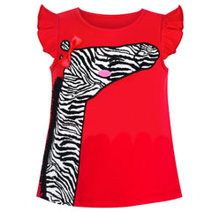 Girls Outfit Set Tee And Pants Zebra Clothing Set Size 2-10 Years