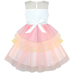 Girls Dress Blush Pink Unicorn Costume Cosplay Princess Halloween Party Size 4-10 Years