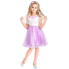 Girls Dress Cape Cloak Dress Butterfly Wedding Size 3-14 Years