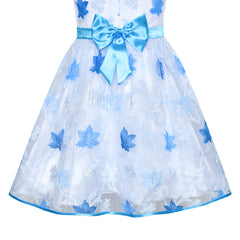 Girls Dress One-shoulder Maple Leaf Pageant Wedding Size 5-12 Years