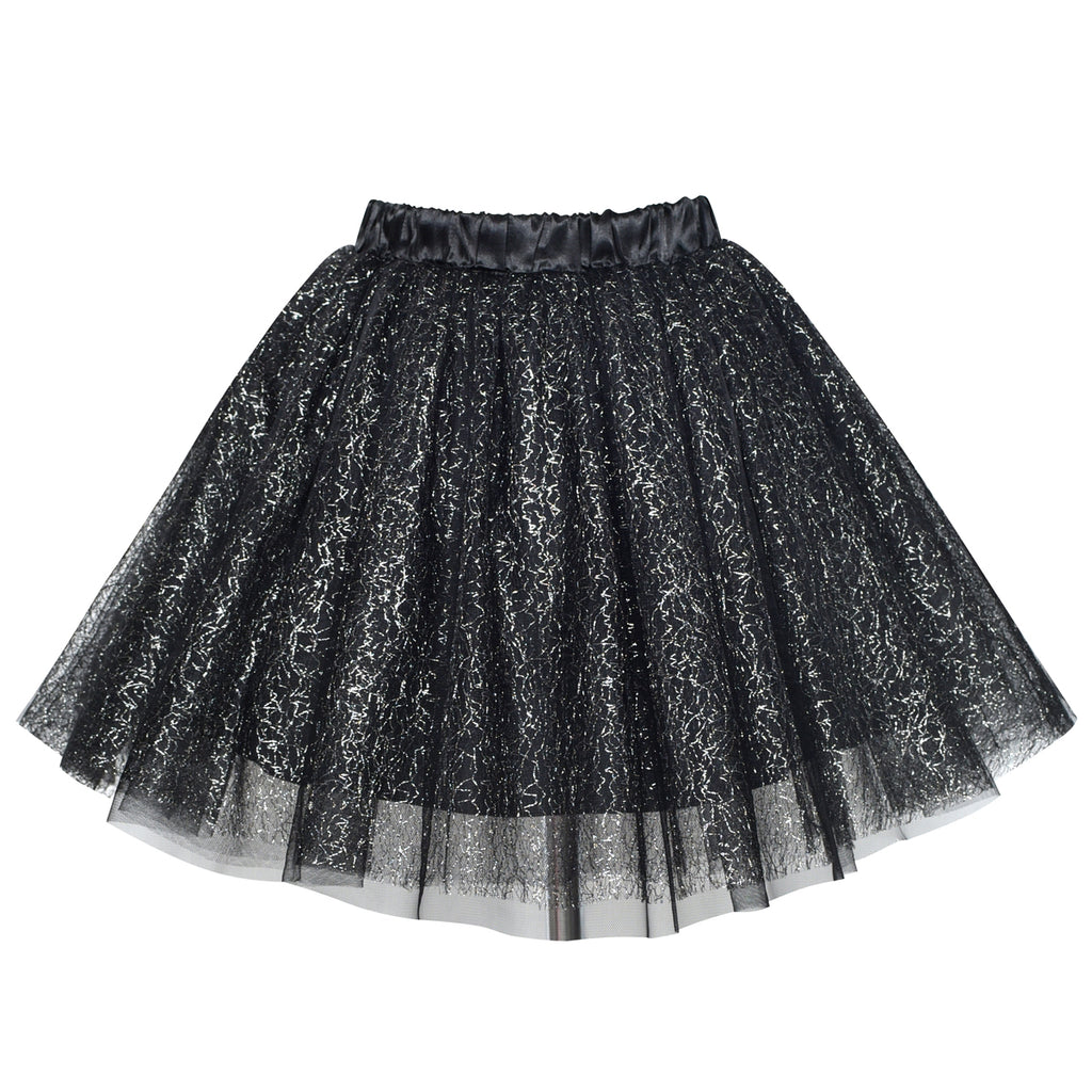 Girls Skirt Black 3-layers Tutu Dancing Ballet Size 4-10 Years