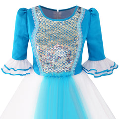 Girls Dress Mermaid Dress Up Accessories Crown Magic Wand Size 7-14 Years