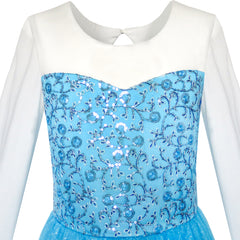 Girls Dress Elsa Princess Accessories Crown Magic Wand Size 3-12 Years