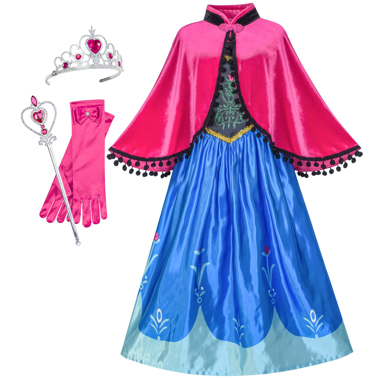 anna princess dress Princess Dress Anna Costume Accessories Crown Magic Wand – Sunny Fashion
