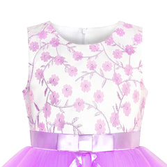 Flower Girls Dress Tiered Skirt Bridesmaid Wedding Size 4-12 Years