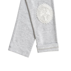 Girls Pants 3-Pack Cotton Leggings Lace Stretchy Kids Toddler Size 2-8 Years