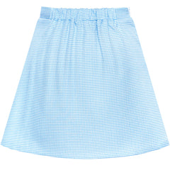 Girls Skirt Envelope Wrap Skirt Blue Back School Uniform Size 6-14 Years