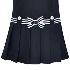 Girls Dress Blue A-line School Uniform Pleated Hem Size 4-8 Years