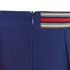 Girls Dress Blue Suspender Skirt School Uniform Bow Tie Size 7-14 Years