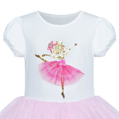 Girls Dress Tutu Dancing Tiered Skirt Ballet Party Size 2-10 Years