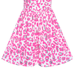 Girls Dress Shinning Leopard Casual Sundress Size 4-12 Years