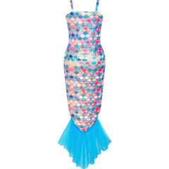 Girls Dress Mermaid Princess Costume Halloween Party Dress Size 2-8 Years