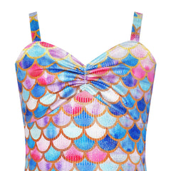 Girls Dress Mermaid Princess Costume Halloween Party Dress Size 2-8 Years