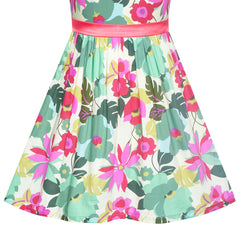 Girls Dress One Shoulder Colorful Flower Dress Birthday Party Size 6-12 Years