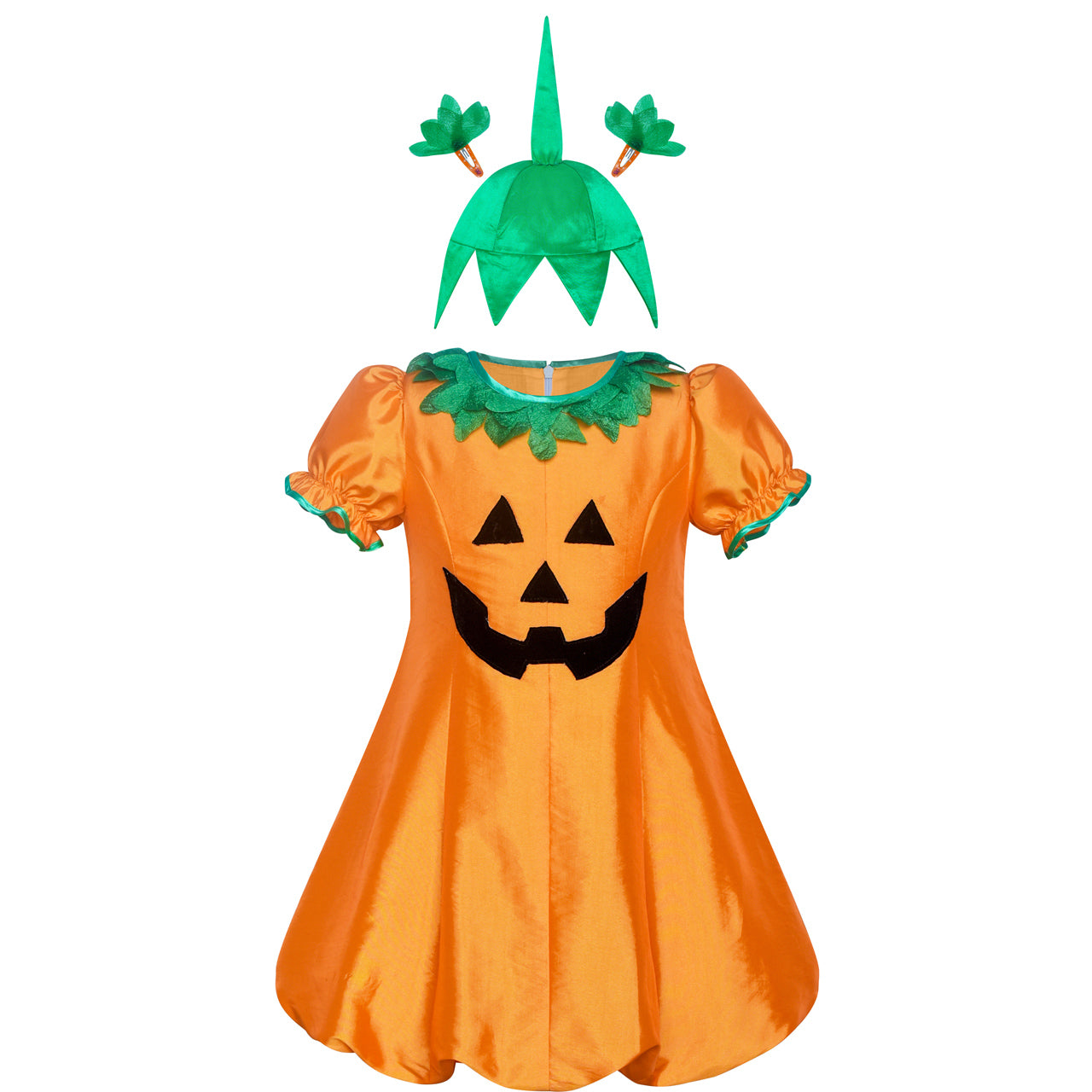 Girls Dress Pumpkin Costume Halloween Trick Treat Party Sunny Fashion Girls Dress Pumpkin Costume Halloween Trick Treat Party Sunny Fashion