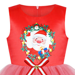 Girls Dress Christmas Santa Holiday New Year Party Size 1-12 Years