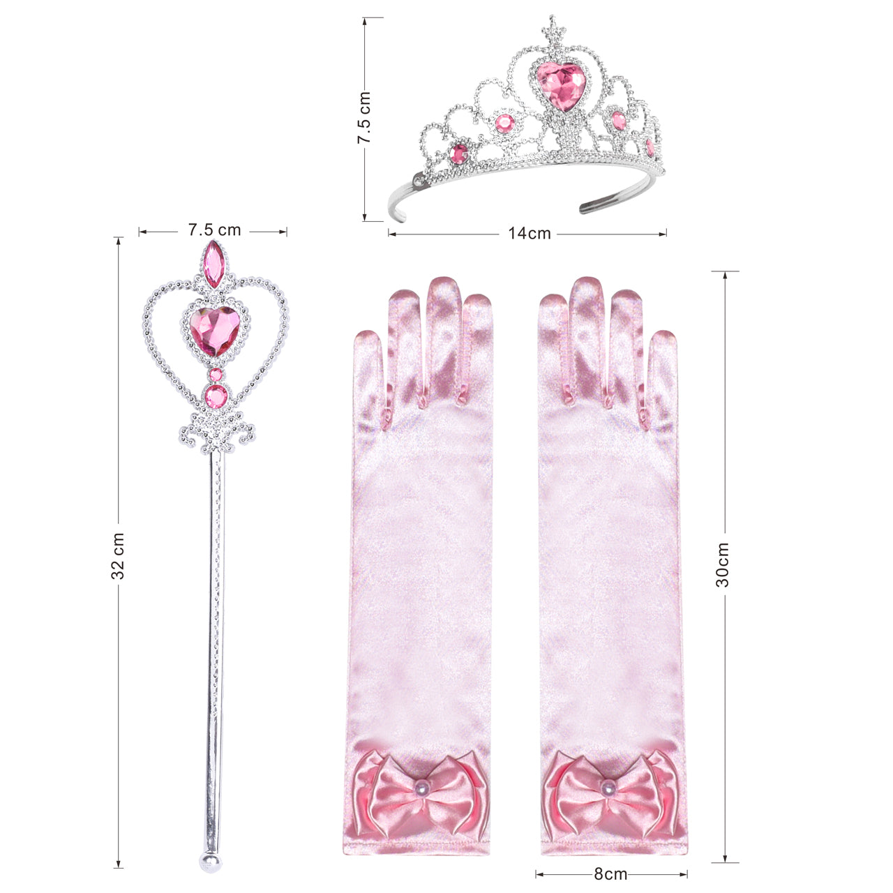 Girls Dress Princess Cosplay Butterfly Magic Wand Tiara Size 6-12 Years
