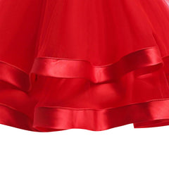 Girls Dress Long Sleeve Burgundy Ball Gown Wedding Party Pageant Size 6-12 Years