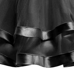 Girls Dress Sleeveless Black Ball Gown Wedding Party Pageant Size 6-12 Years