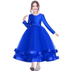 Girls Dress Royal Blue Bridesmaid Wedding Party Pageant Size 6-12 Years
