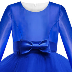 Girls Dress Royal Blue Bridesmaid Wedding Party Pageant Size 6-12 Years