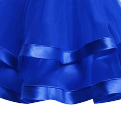 Girls Dress Royal Blue Ball Gown Wedding Party Pageant Size 6-12 Years