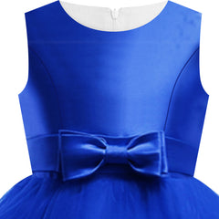 Girls Dress Royal Blue Ball Gown Wedding Party Pageant Size 6-12 Years