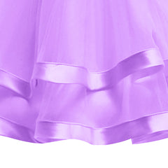 Girls Dress Sleeveless Purple Ball Gown Wedding Party Pageant Size 6-12 Years