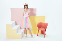 Girls Dress Tulle Unicorn Headband Party Size 3-14 Years